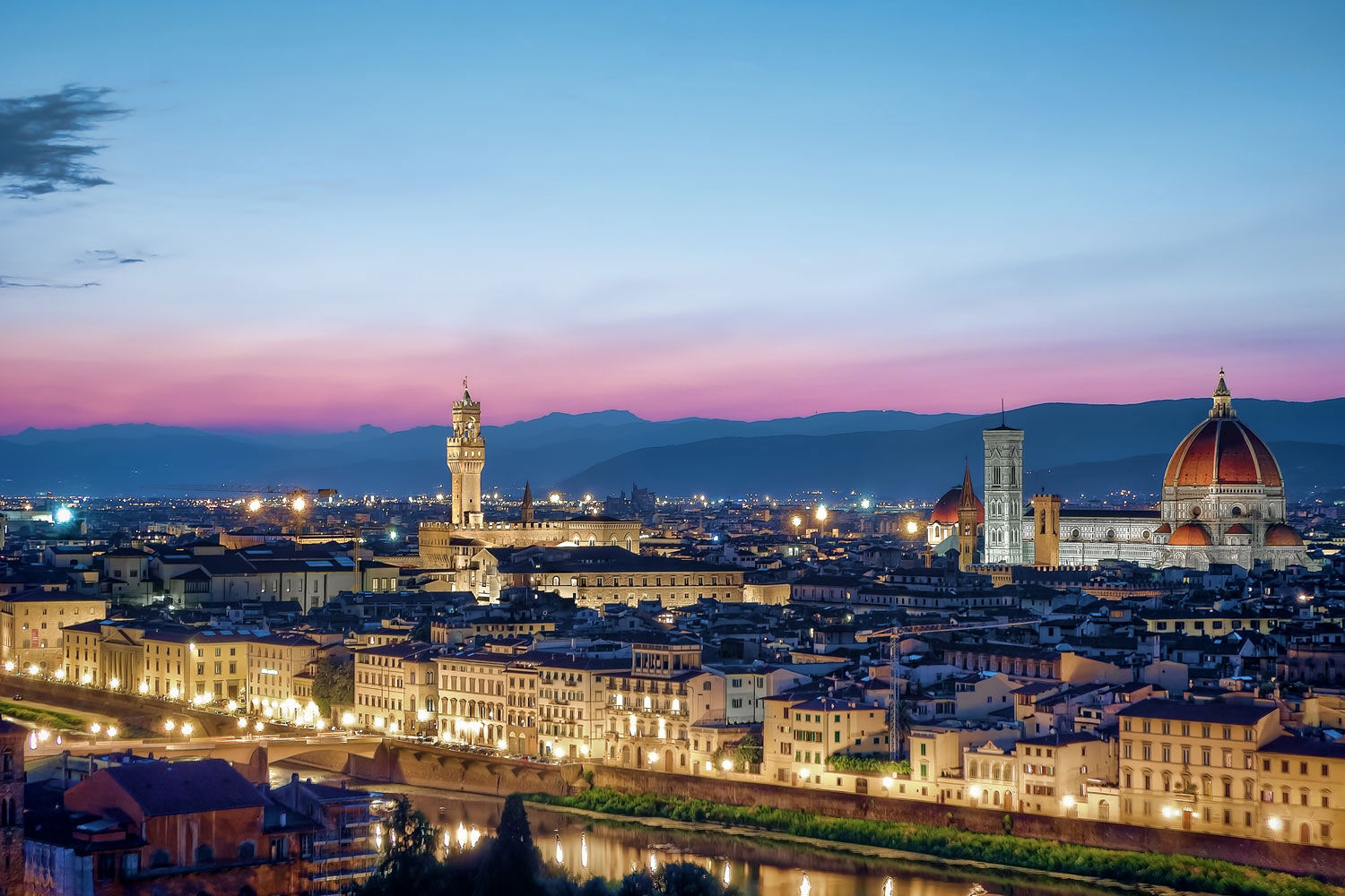 Breathtaking Night View of Florence, Italy