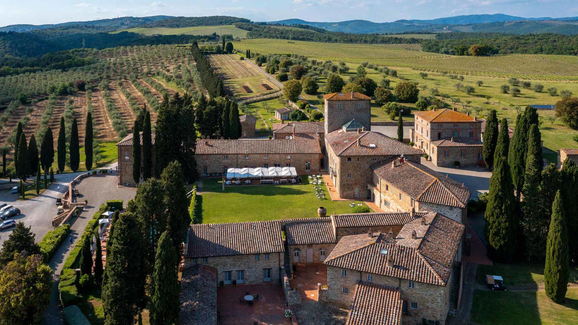 Aerial view Borgo Scopeto