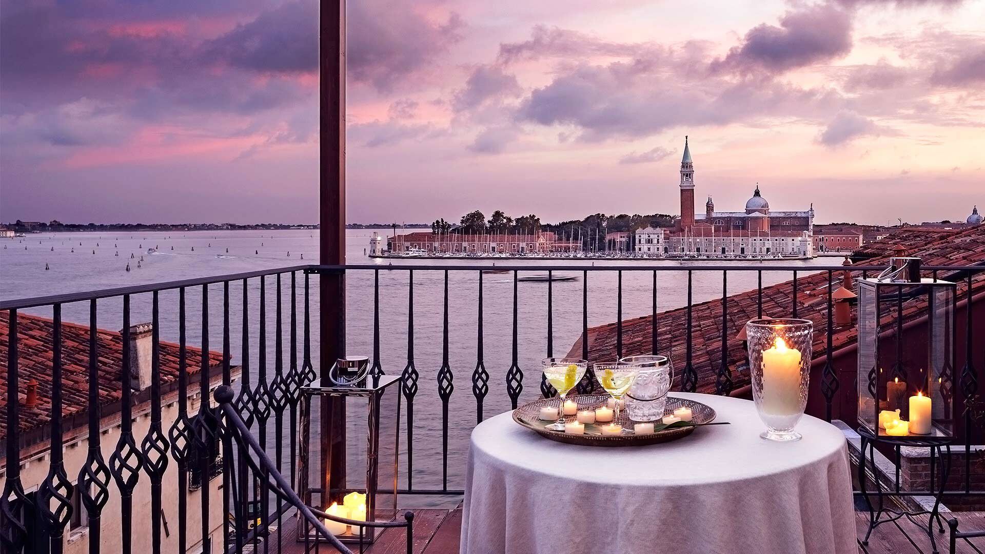 La vista panoramica su Venezia dell'Hotel Metropole.