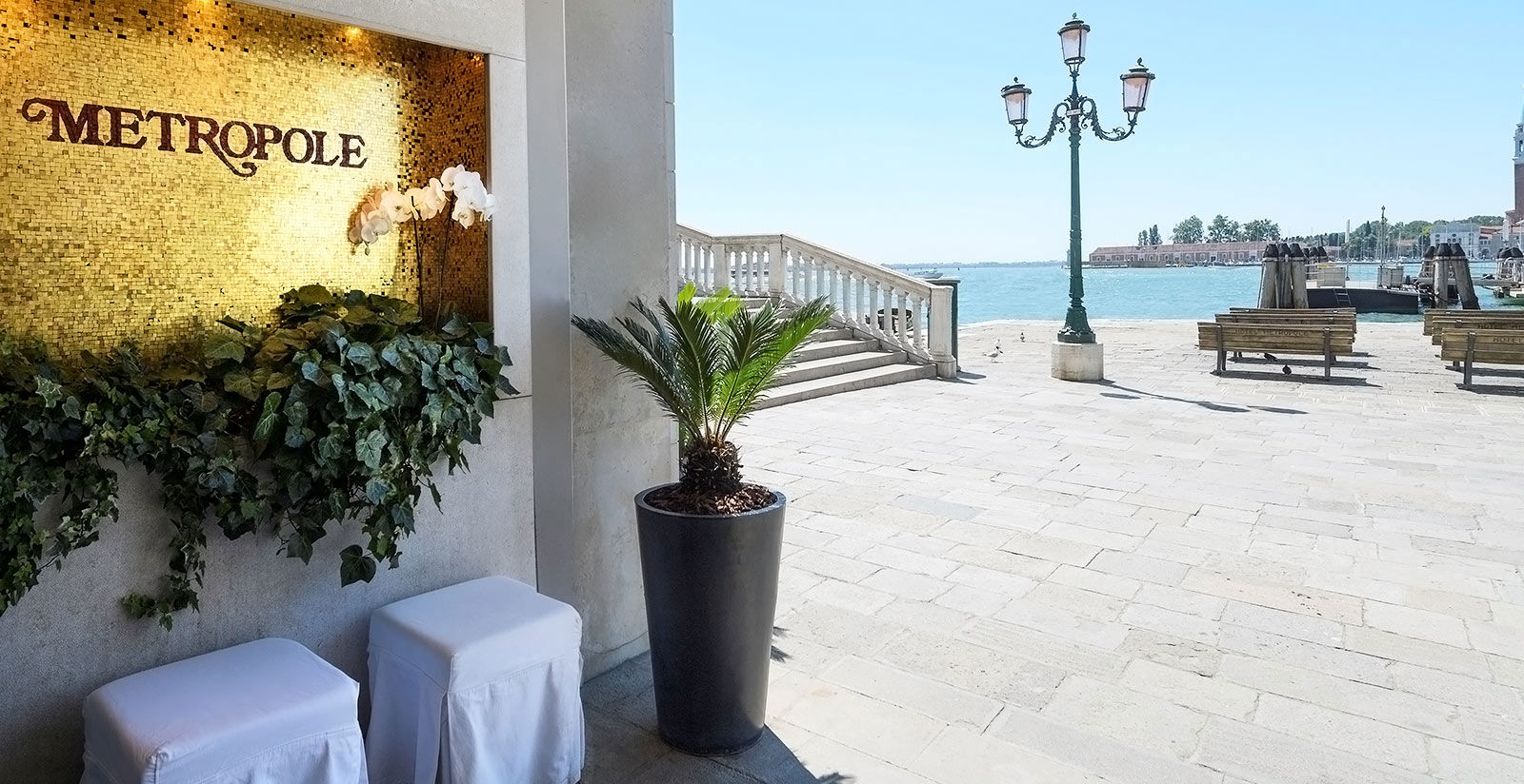 La vista laguna di Venezia dell'Hotel Metropole.