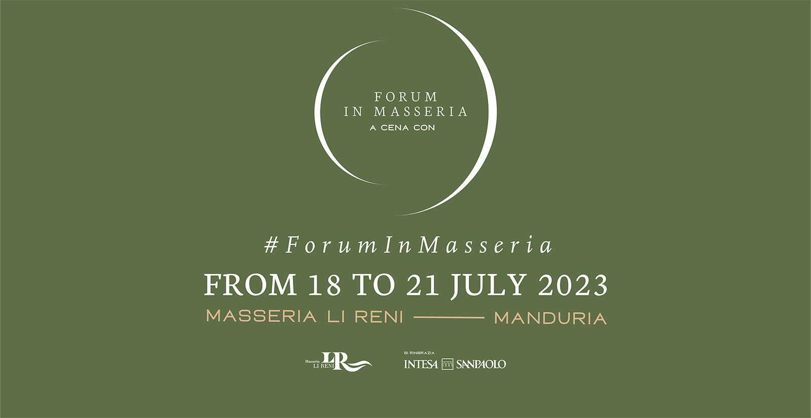 "A Dinner with…" event from July 18th to July 21st at Masseria Li Reni 2