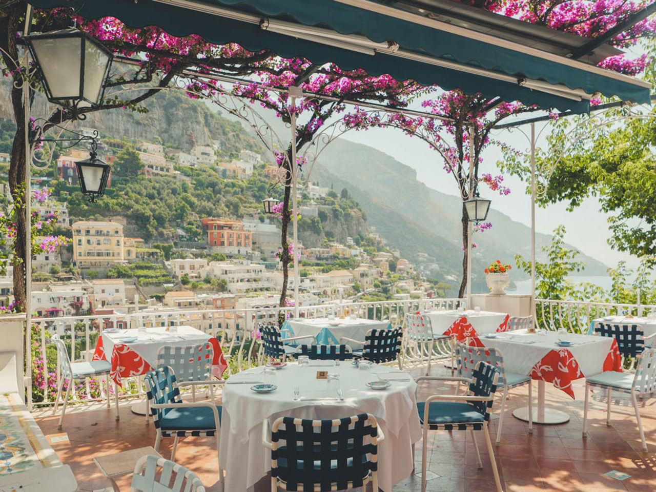 Il Tridente, panoramic restaurant in Positano at Hotel Poseidon